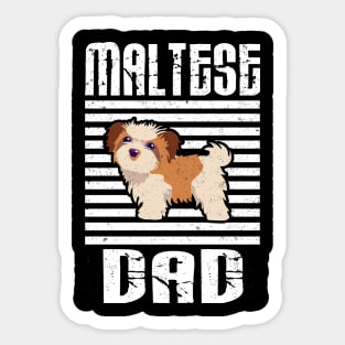 Maltese Dad Proud Dogs Sticker